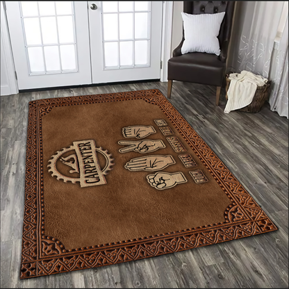 Funny Carpenter 3D Rug