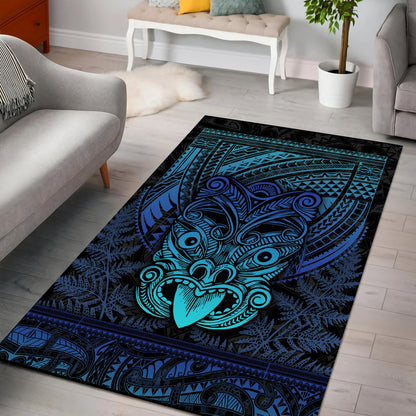 Maori Haka Dance Blue Rug TN TNA15072101