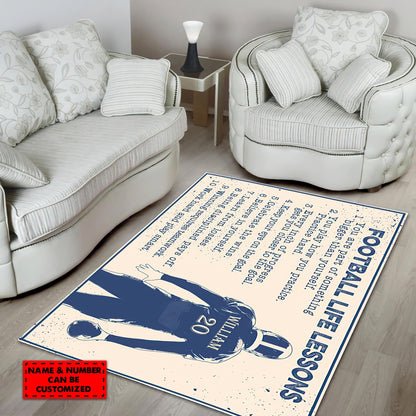 Customize Name American Football Rug
