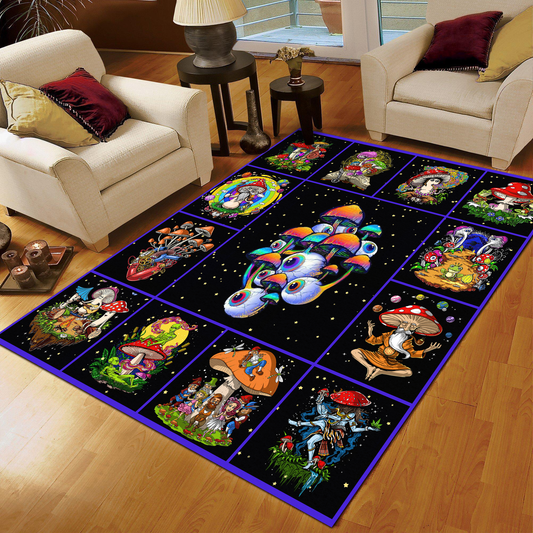 Mushroom 3D All Over Printed Rug