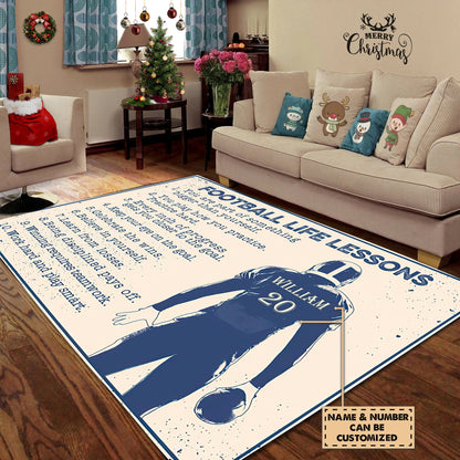 Customize Name American Football Rug