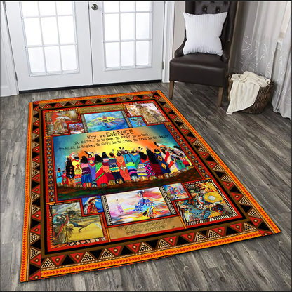 Native American Pow Wow 3D All Over Printed Rug