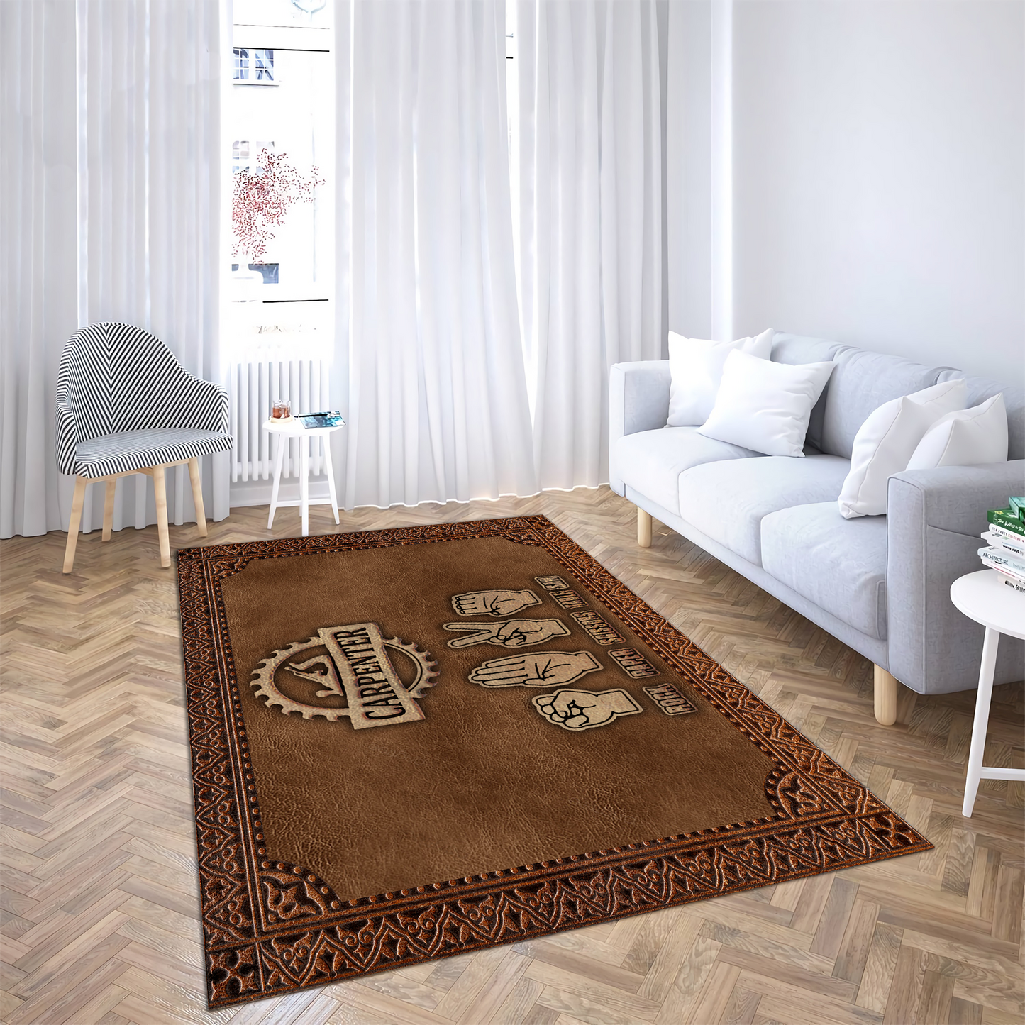 Funny Carpenter 3D Rug