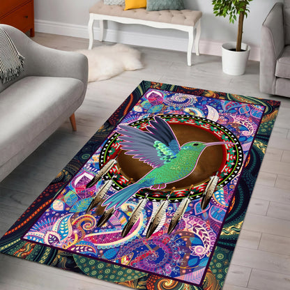 Colorful Hummingbird Rug