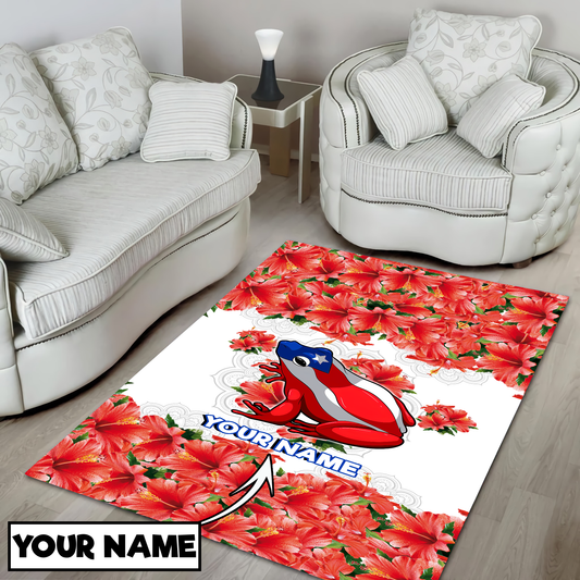 Customize Name Maga Coqui Puerto Rico Rug