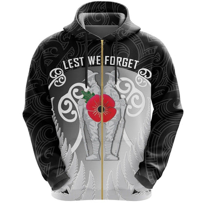 Anzac New Zealand Hoodie, Red Poppy Remembrance Pullover Hoodie, Zip, T-shirt HC18803 - Amaze Style™-Apparel