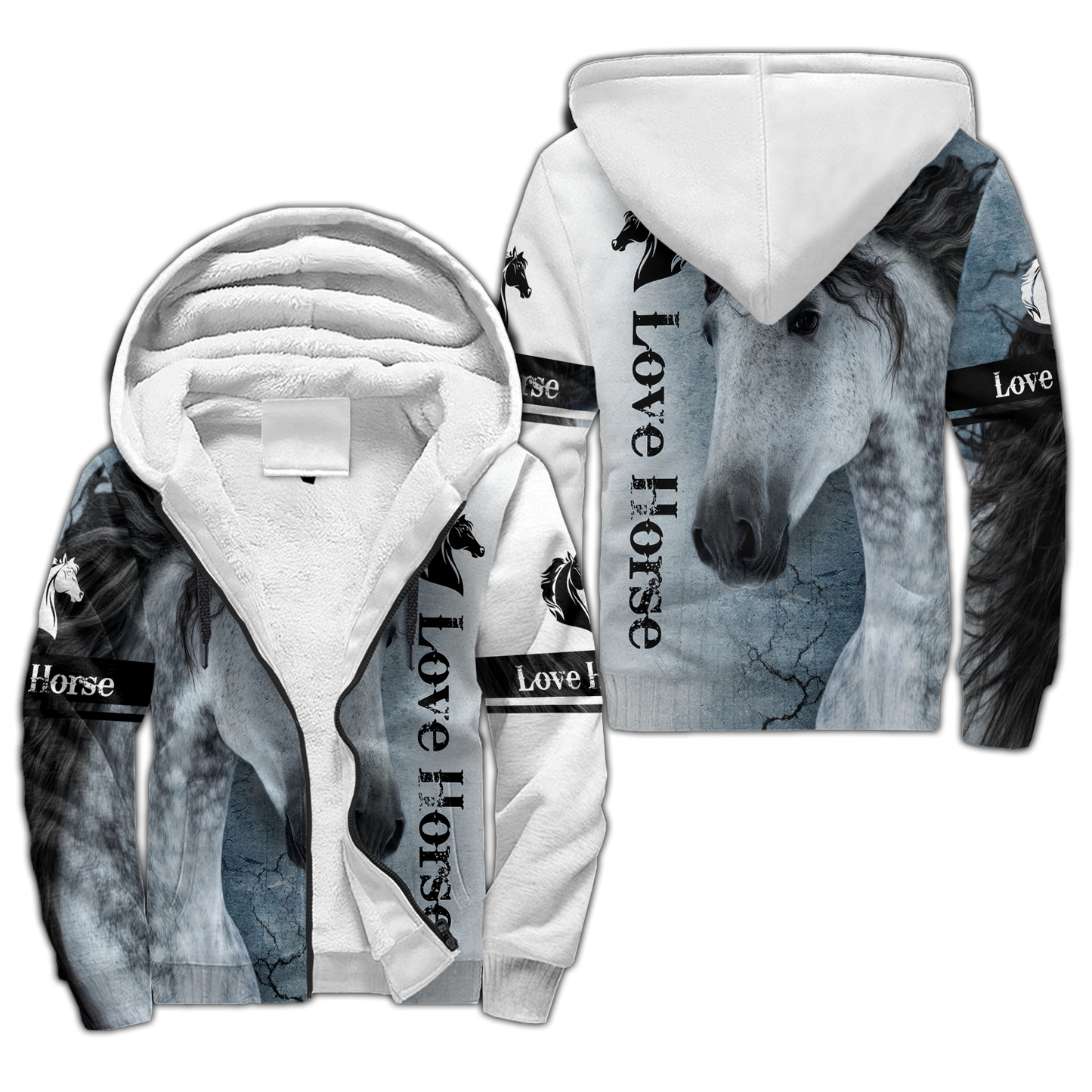 Love Horse 3D All Over Printed Hoodie Pi112055