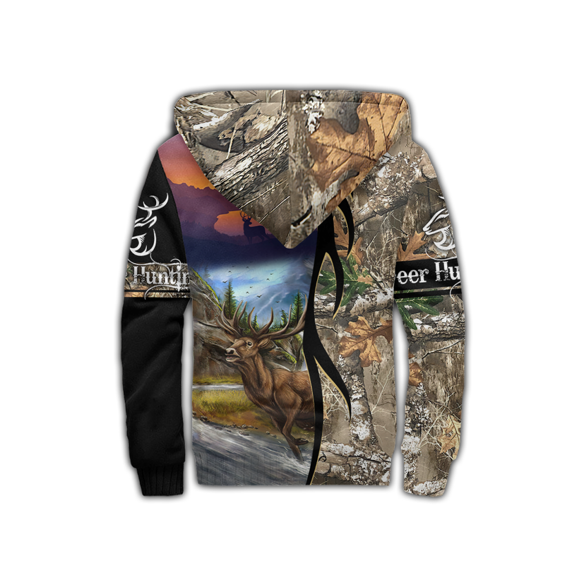 Deer Hunting 3D Over Printed Unisex Deluxe Hoodie ML