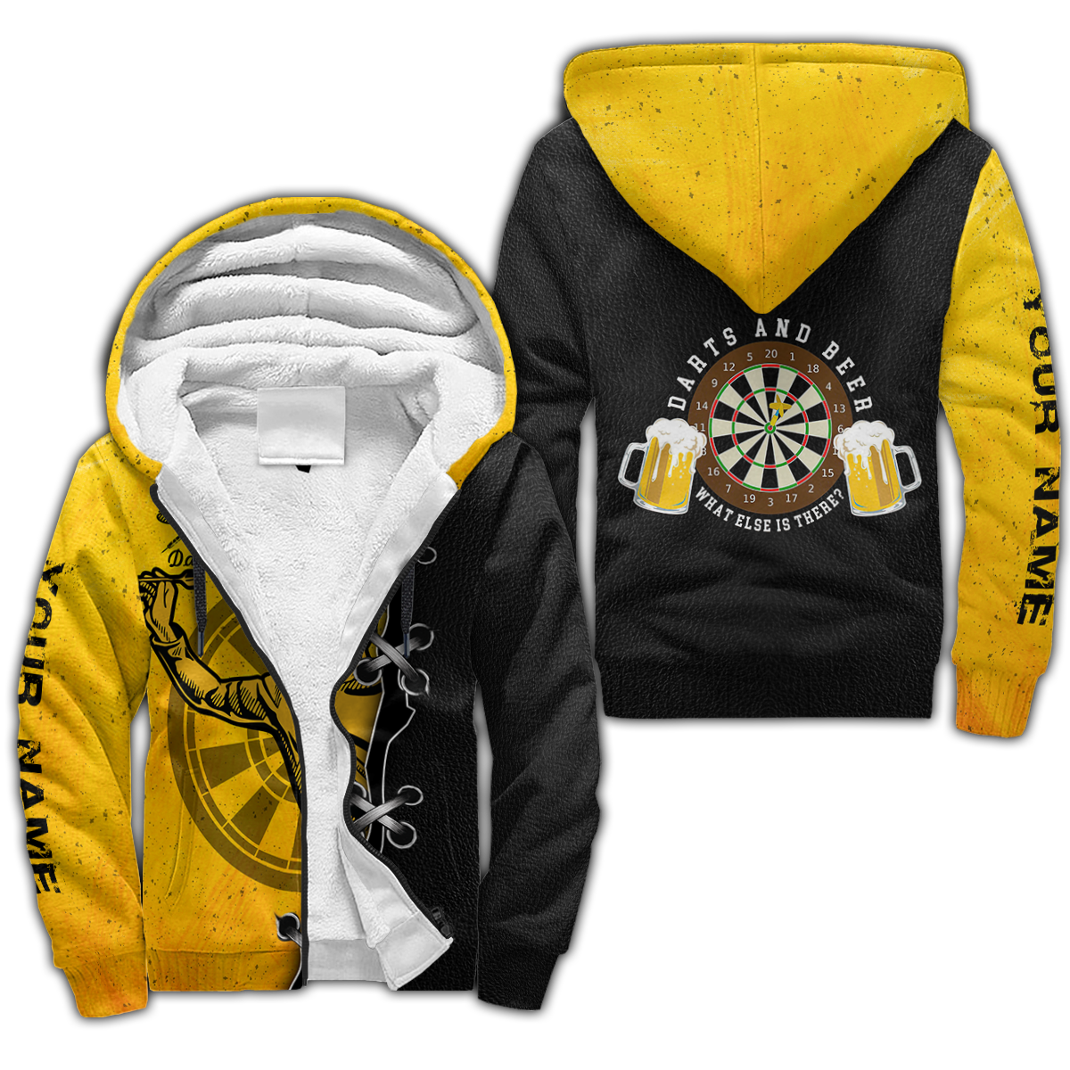 Darts Player No 7 Personalized Name 3D All Over Printed Unisex Hoodie