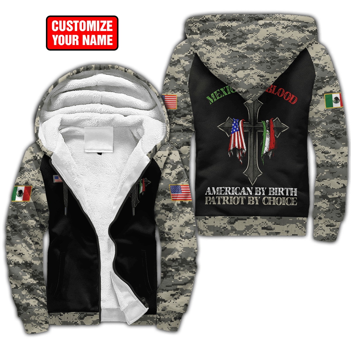 Personalized Mexican 3D All Over Printed Unisex Hoodie