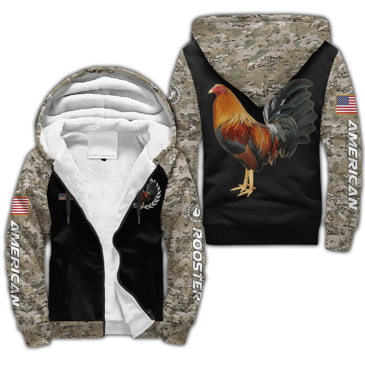 Personalized American Rooster 3D Printed Unisex Shirt