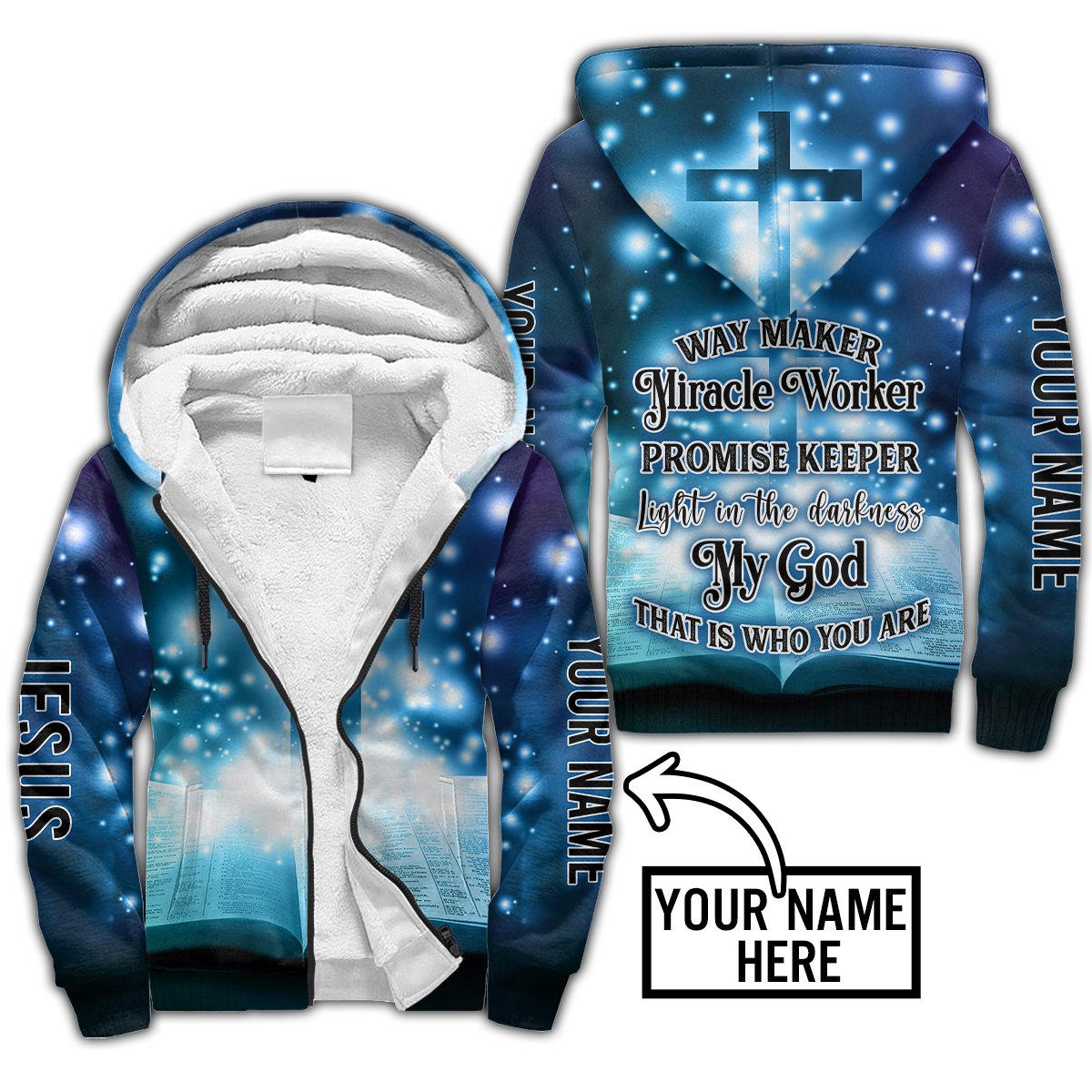 Premium Unisex Hoodie Personalized 3D All Over Printed Easter Day Christian Jesus No19 ML