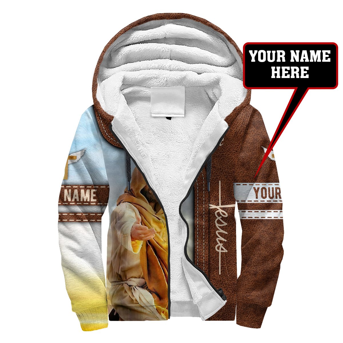 Persionalized Name Jesus 3D All Over Printed Unisex Hoodie