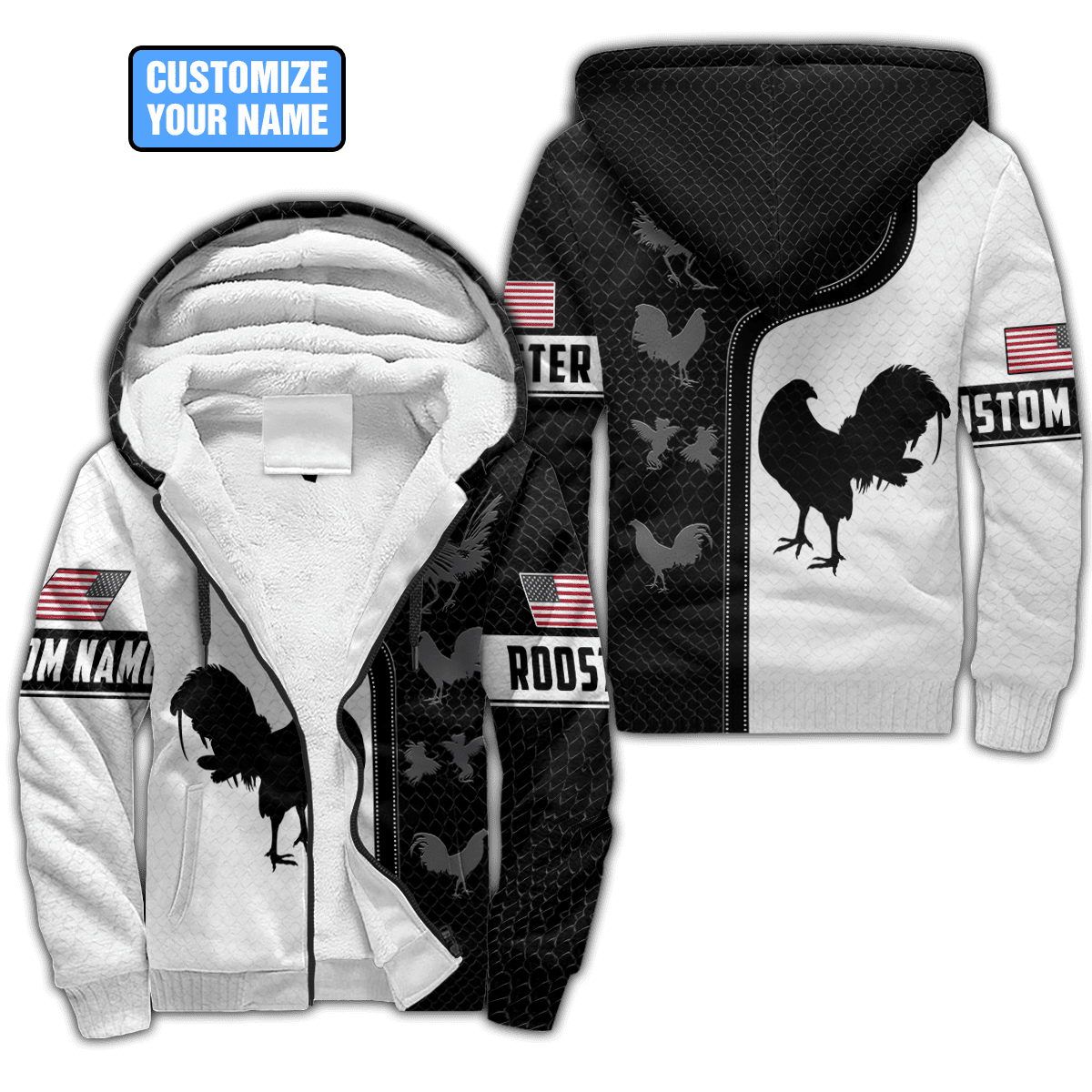 Personalized American Rooster 3D Printed Unisex Shirt