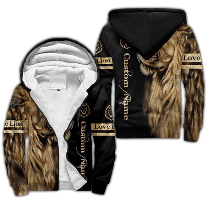 Customize Name King Lion 3D All Over Printed Unisex Shirt