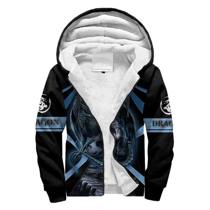 Premium All Over Printed Blue Dragon And Horse Shirts MEI