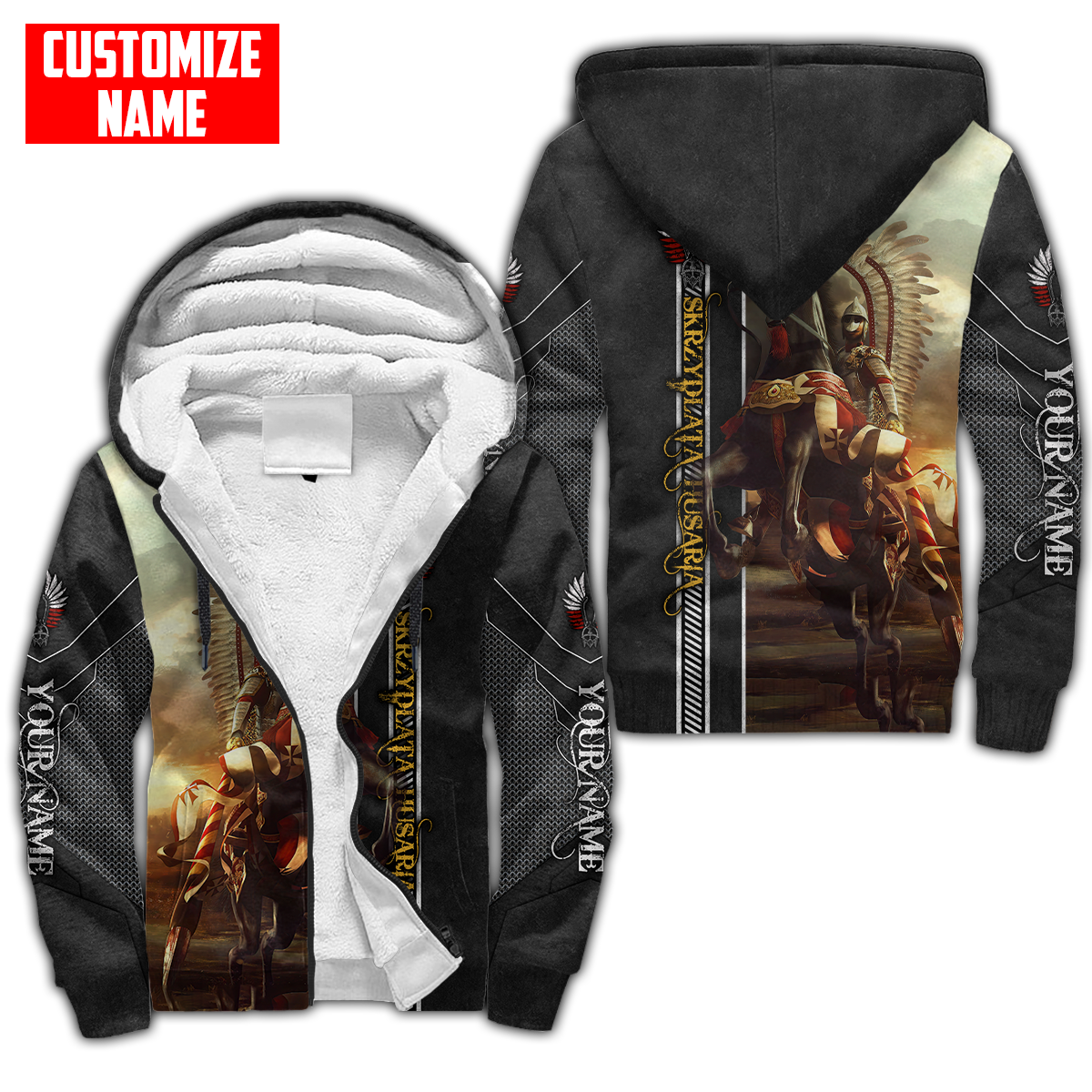 Premium Cavalry Winged Hussars Custom name 3D Printed Shirts