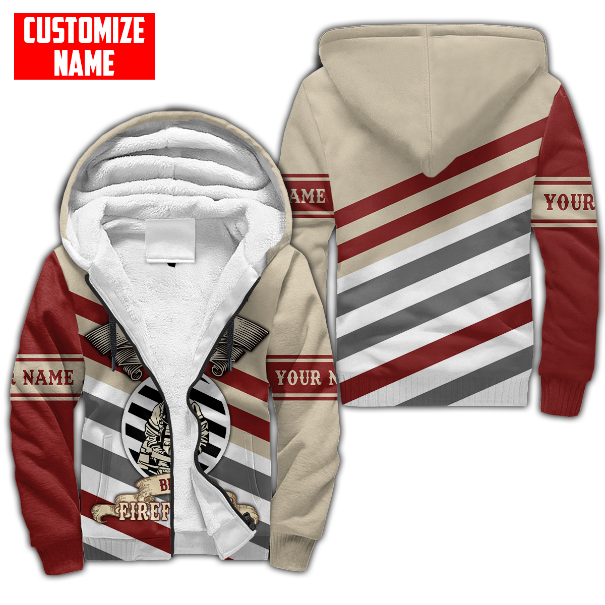Customize Name Firefighter 3D All Over Printed Unisex Shirts