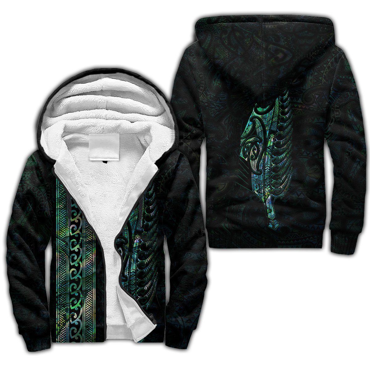 Maori Silver Fern Paua Shell 3D All Over Printed Unisex Shirts