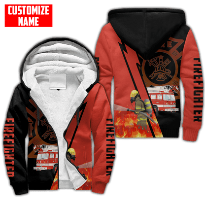 Customize Name Firefigher Hoodie For Men And Women