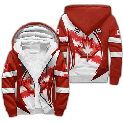 Canada Day No23 Personalized Maple Leaf Pullover Premium Unisex Hoodie