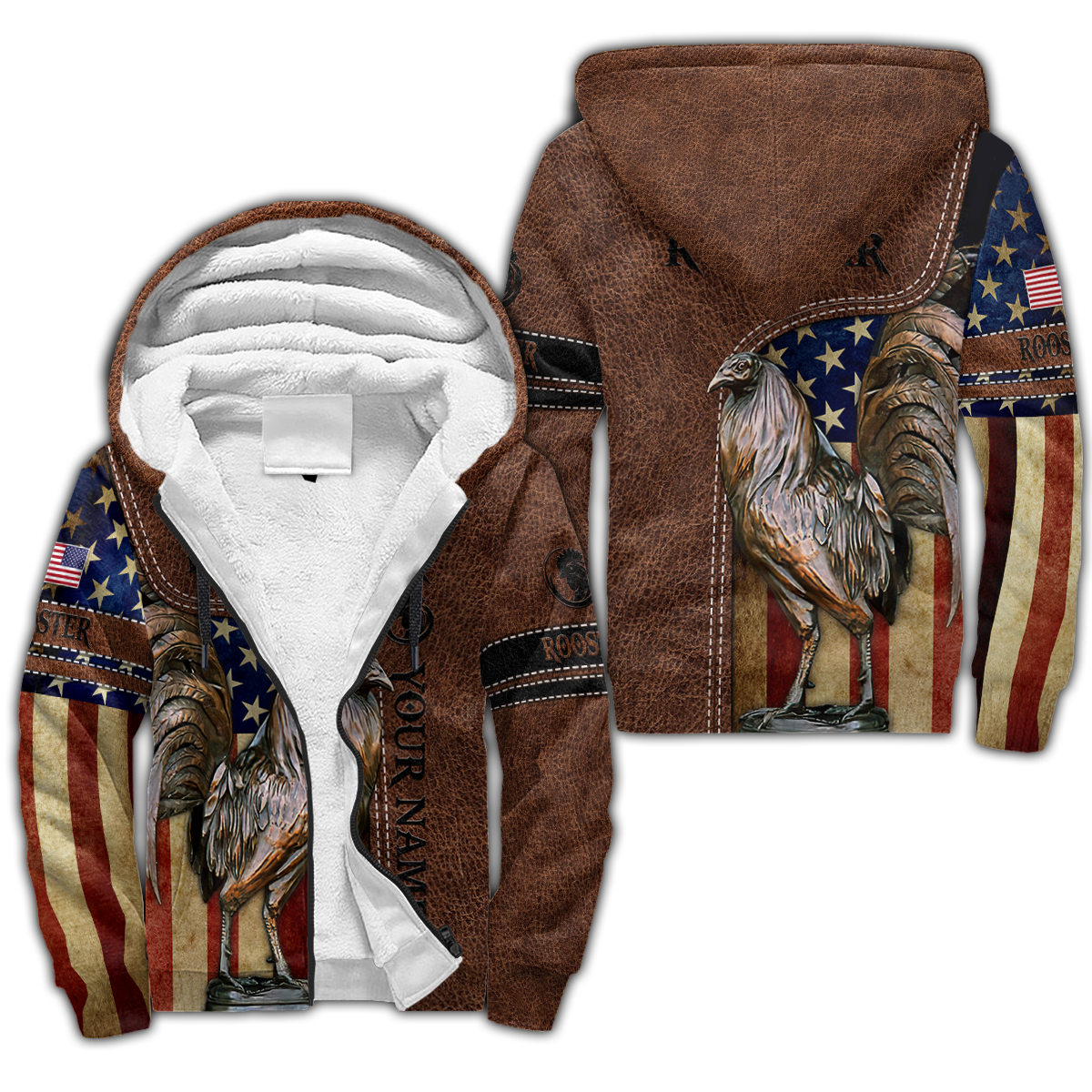 Personalized American Rooster 3D Printed Unisex Shirt