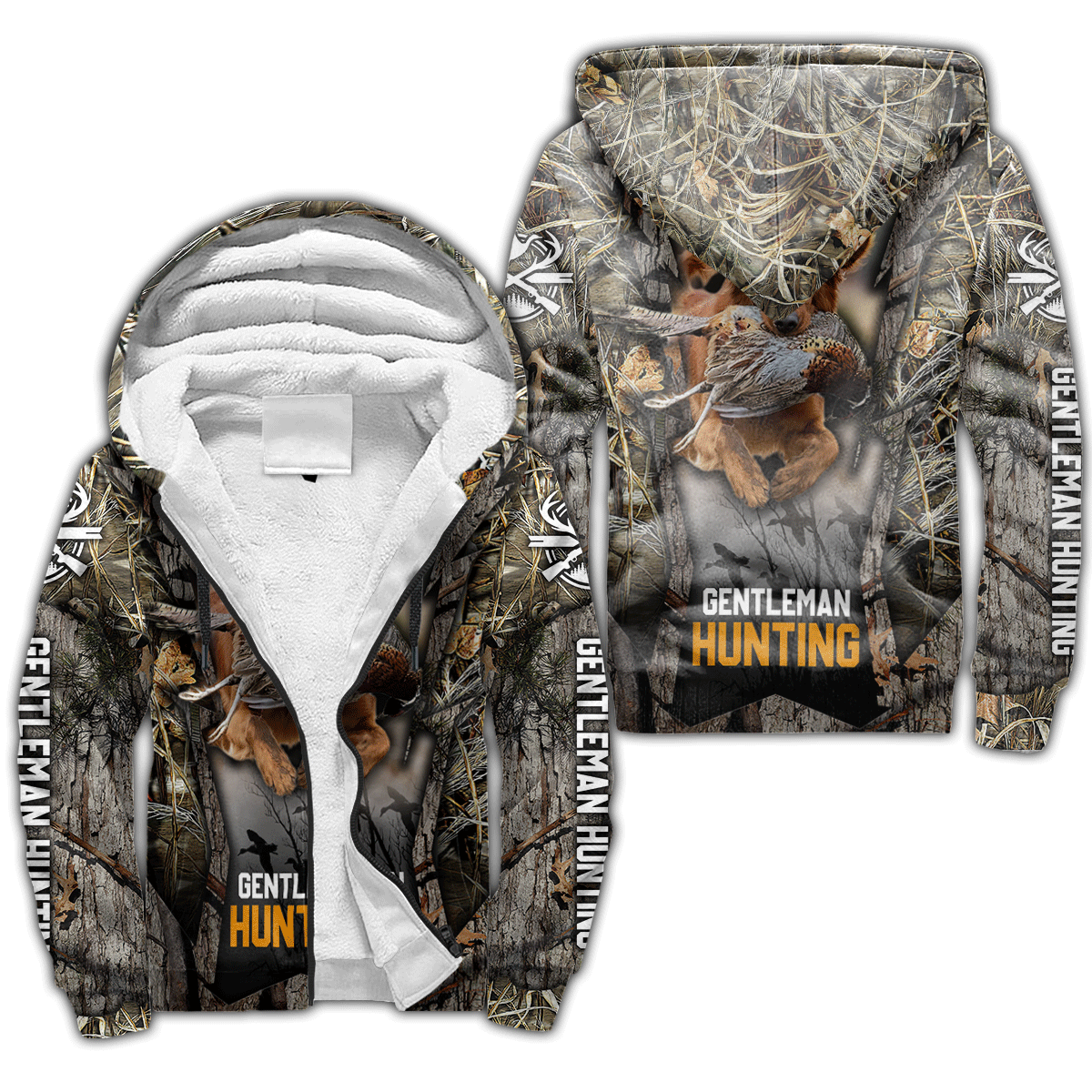 Hunting Dog 3D Over Printed Unisex Deluxe Hoodie ML