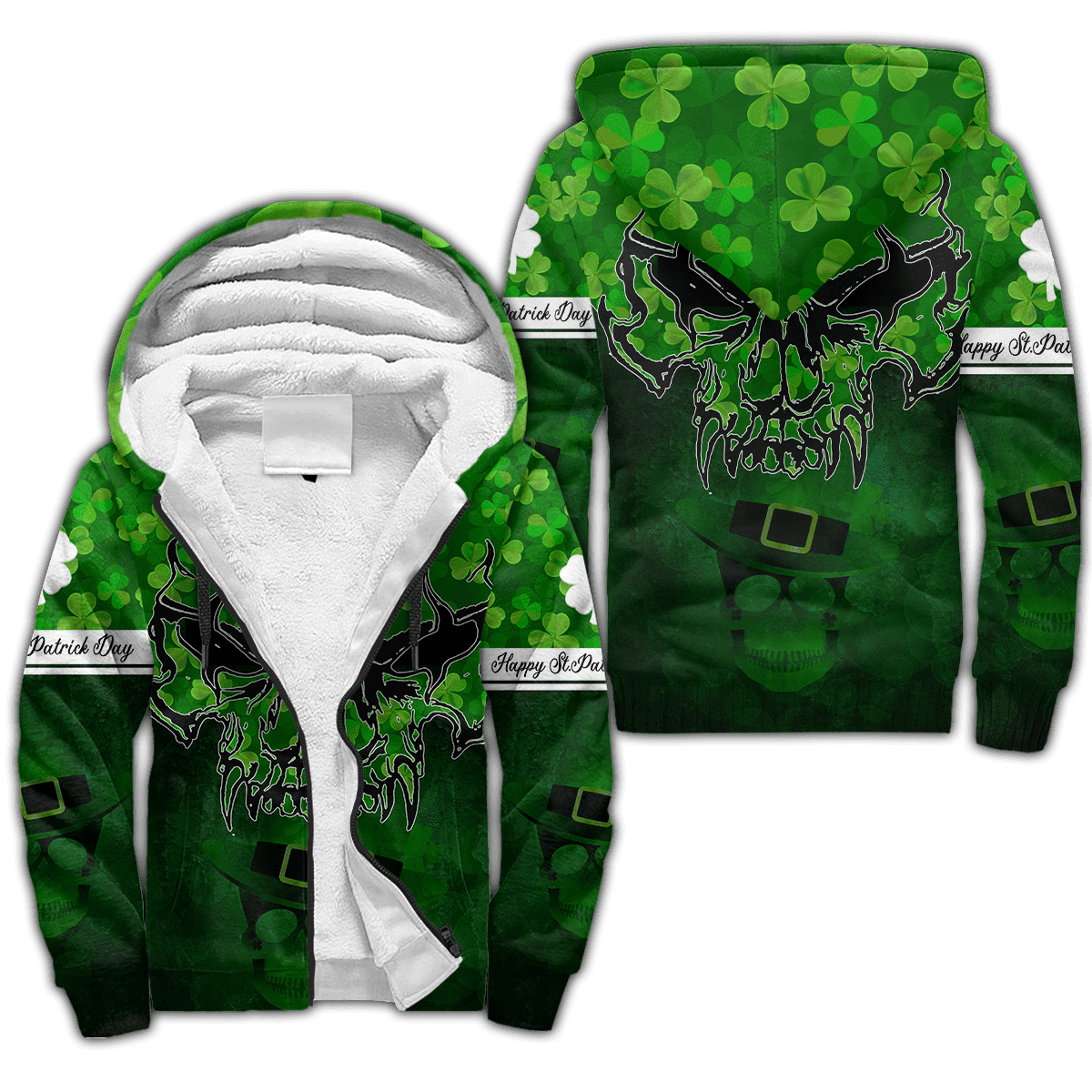 Premium Irish Day Skull 3D All Over Printed Unisex