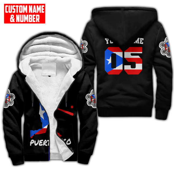 Customize Name And Number Puerto Rico 3D All Over Printed Unisex Shirts