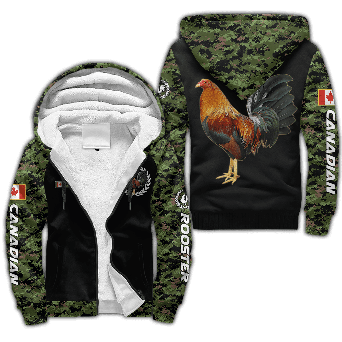 Personalized Canadian Rooster 3D Printed Unisex Shirt