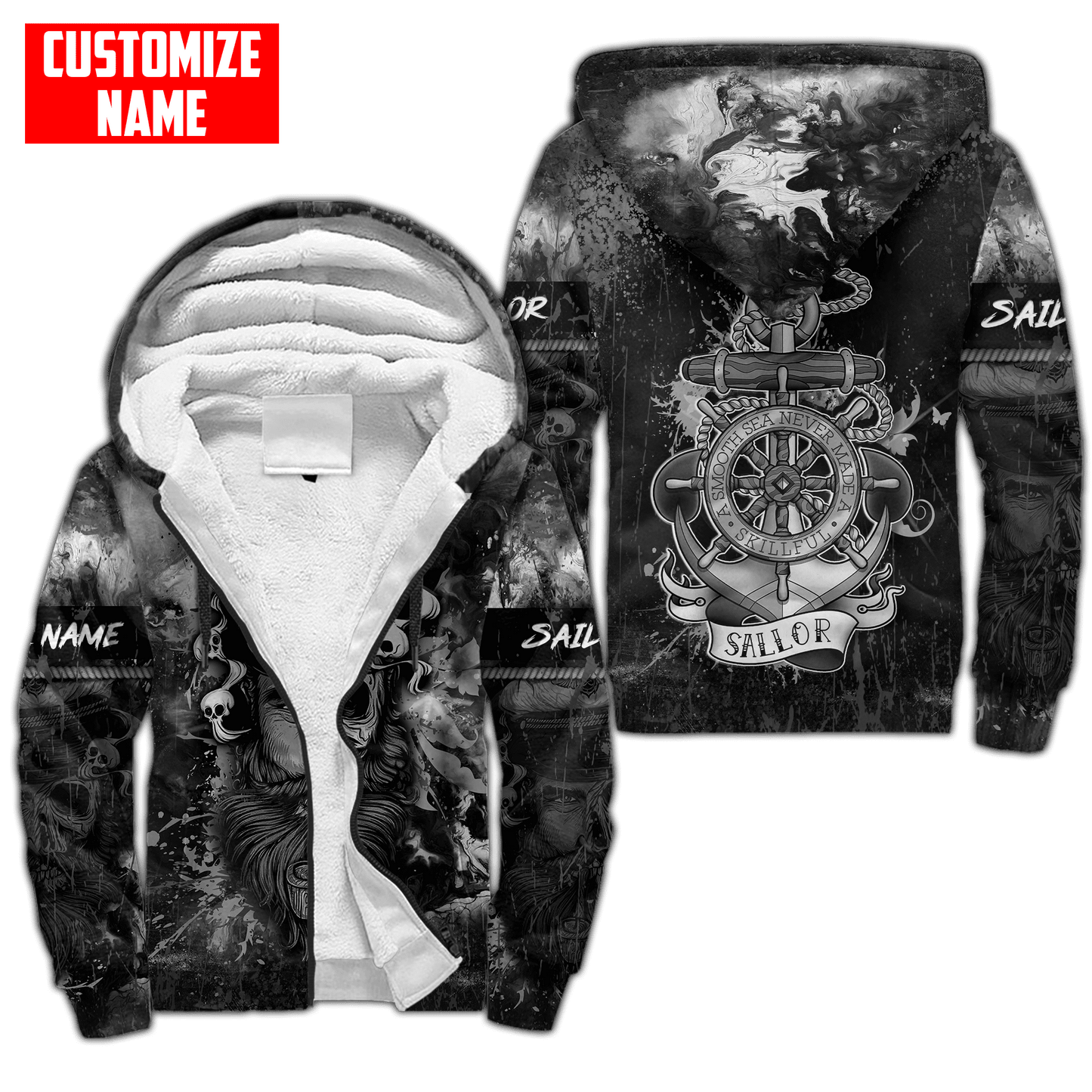 Customized name A Smooth Sea Never Made A Skillful Sailor 3D Printed Shirts