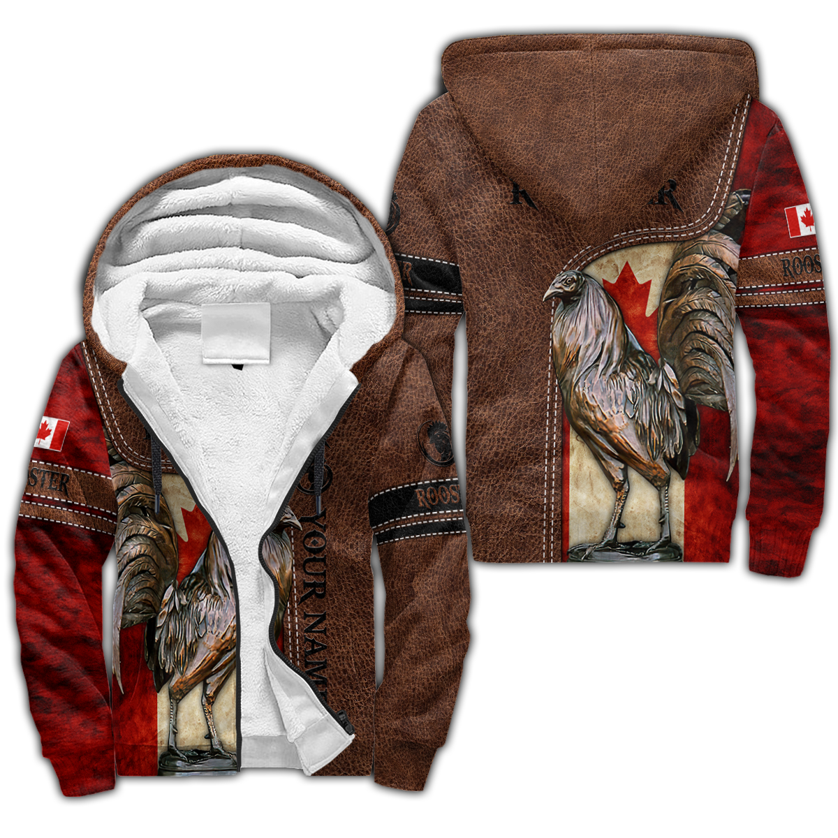 Personalized Canadian Rooster 3D Printed Unisex Shirt