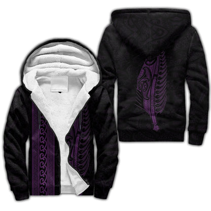 Maori Silver Fern Purple 3D All Over Printed Unisex Shirts