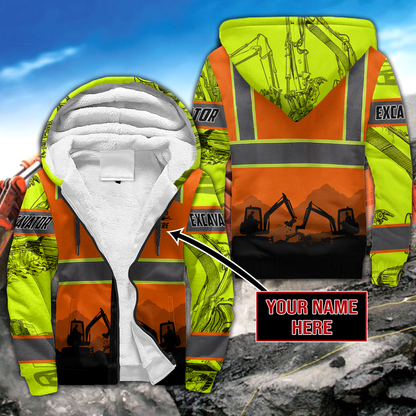 Excavator Safety Persionalized 3D All Over Printed Hoodie And Shirts