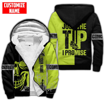 Concrete Finisher Site Skull Green Safety Custom name 3D Printed Shirts