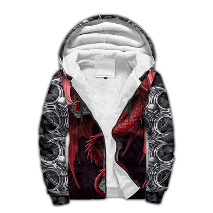 Tmarc Tee Dungeons and Dragons Red Tattoo 3D All Over Printed Winter Shirts
