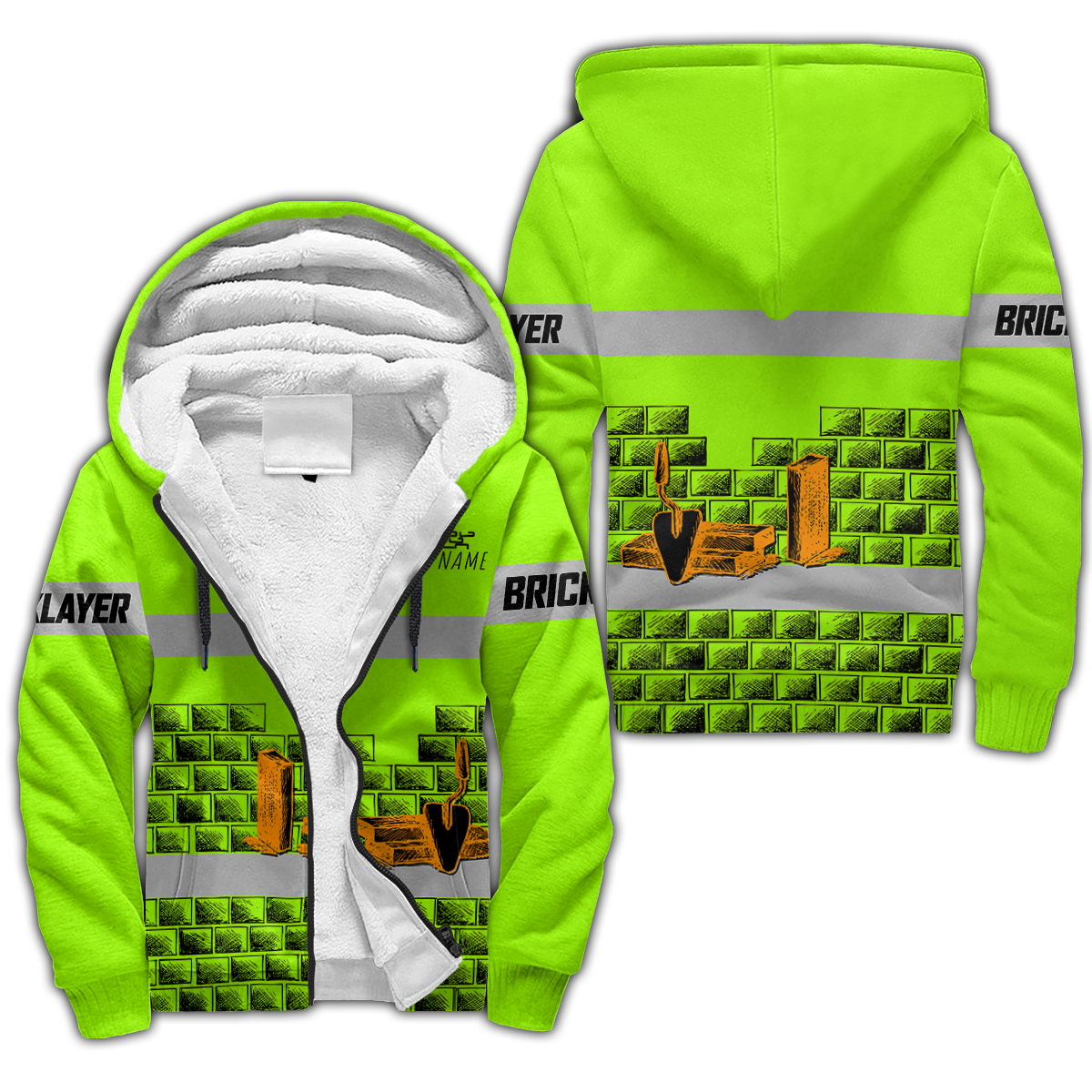 Premium Unisex Hoodie Customize Bricklayer Safety No8 ML