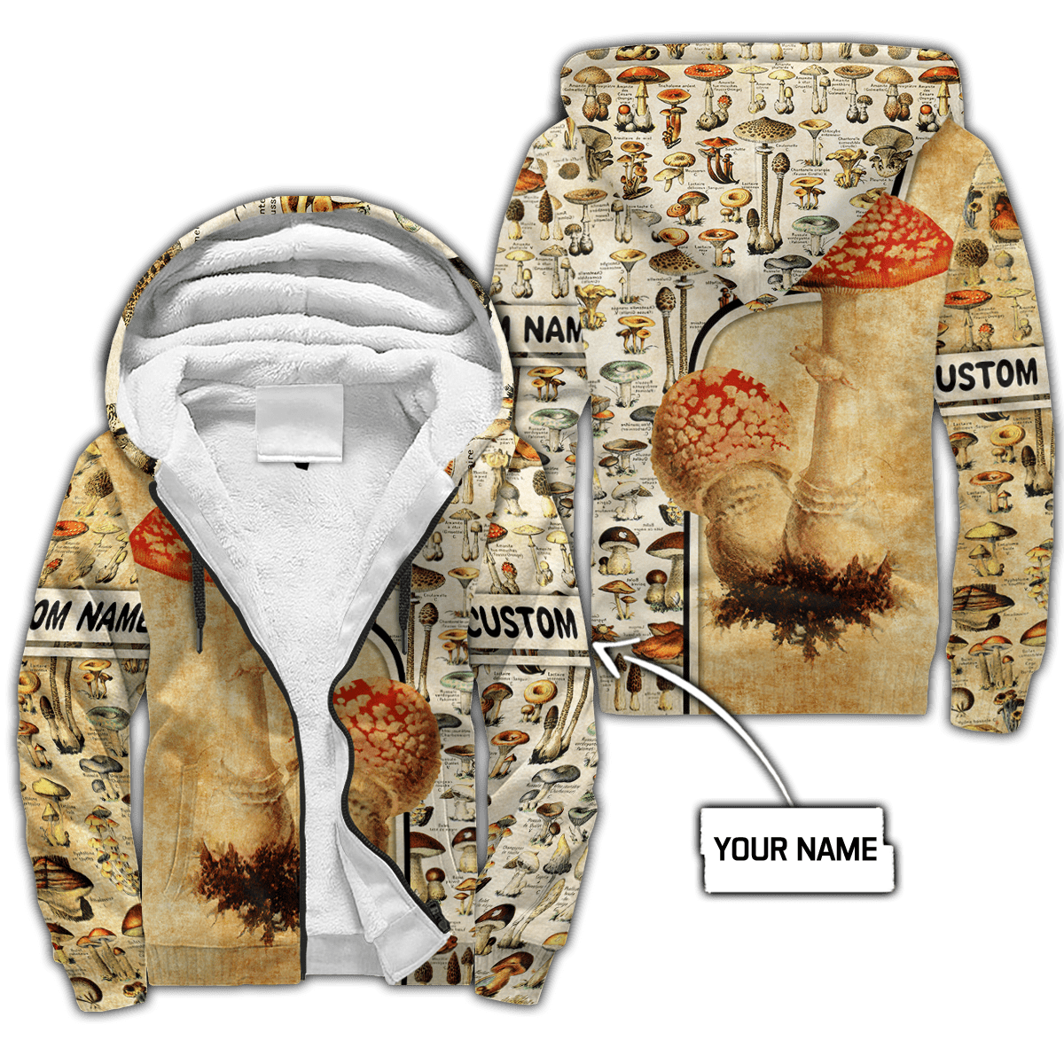 Customize Name Mushroom Hippie 3D All Over Printed Unisex Shirts