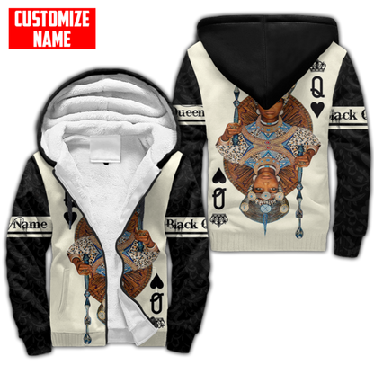 African Culture Black Queen Zulu Unisex Hoodie ML Personalize Name