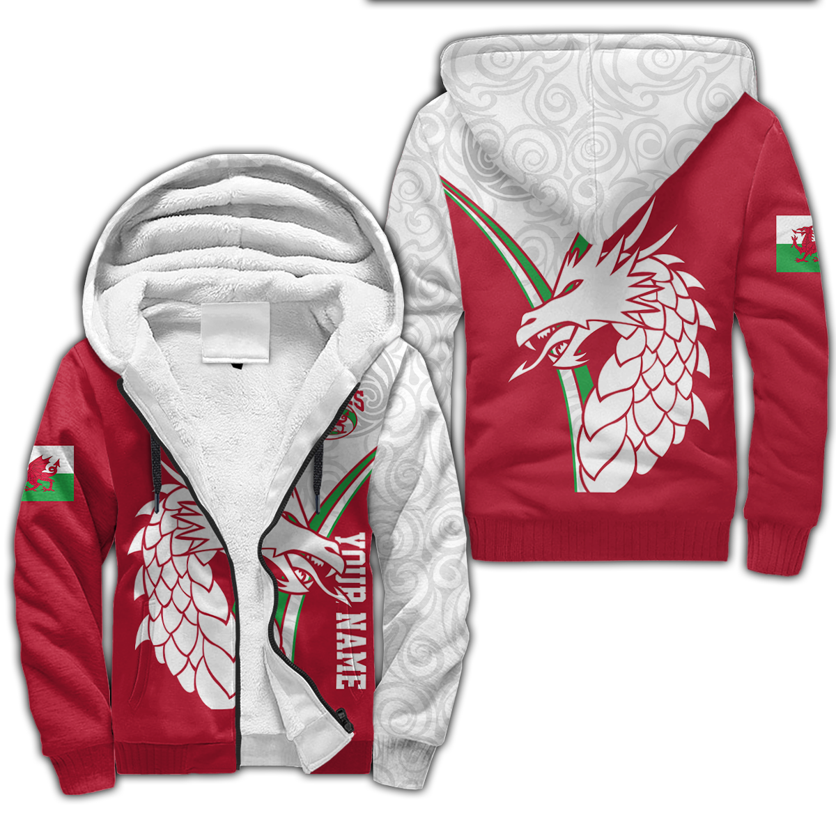 Premium Personalized 3D Printed Wales Dragon Shirts MEI