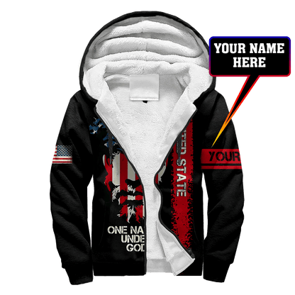 American One Nation Personalized Unisex Hoodie ML