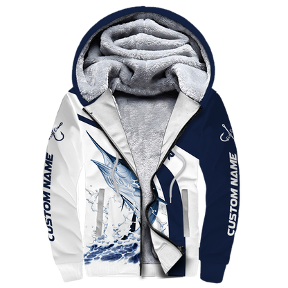 Custom name Marlin fishing design 3d print shirts (special sleeves)