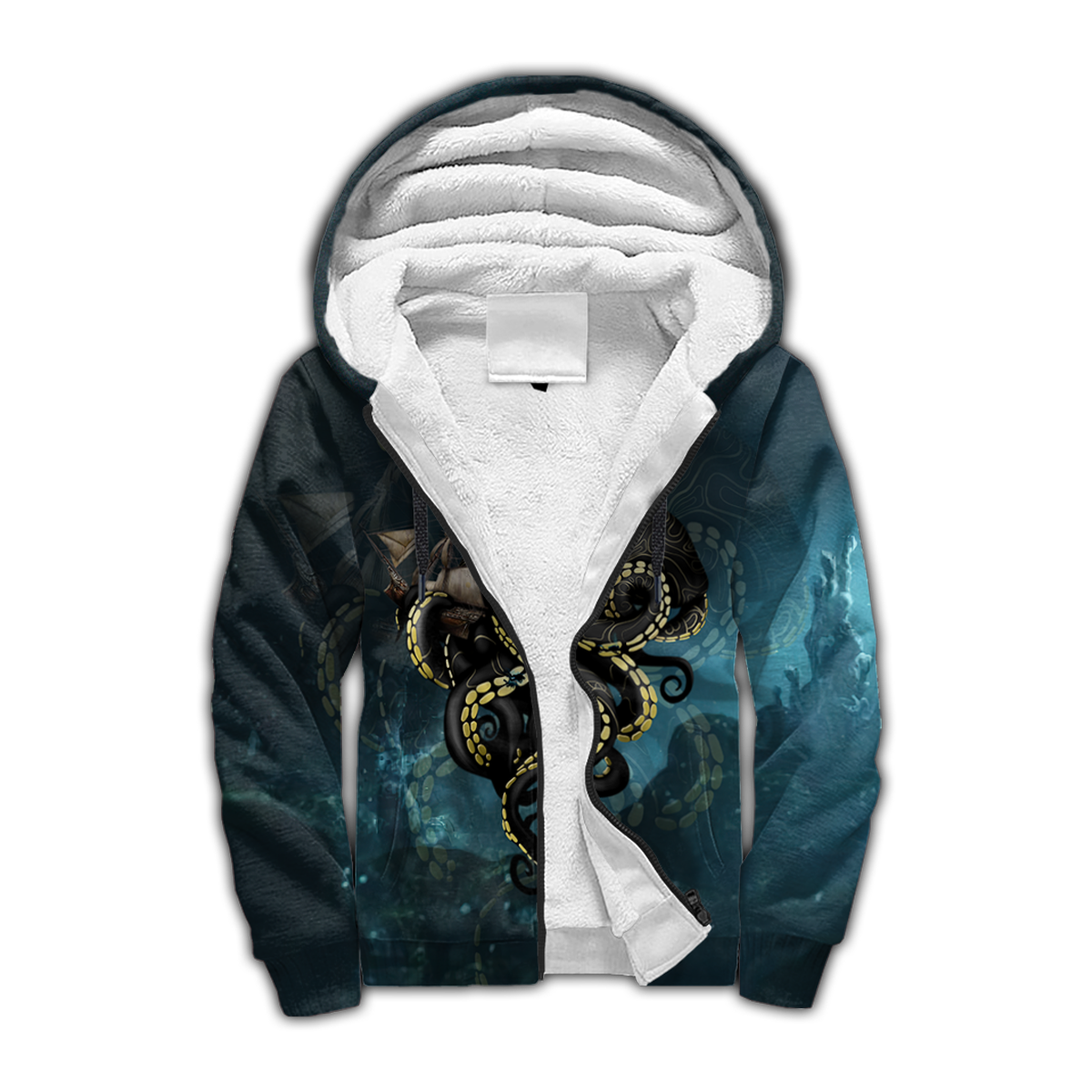 Premium Unisex Hoodie Kraken Octopus King of The Seven Seas IV ML