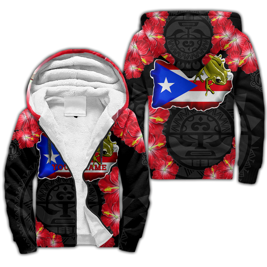 Customize Name Puerto Rico 3D All Over Printed For Men And Women Fleece Zip-up Hoodie SN17042101.S2