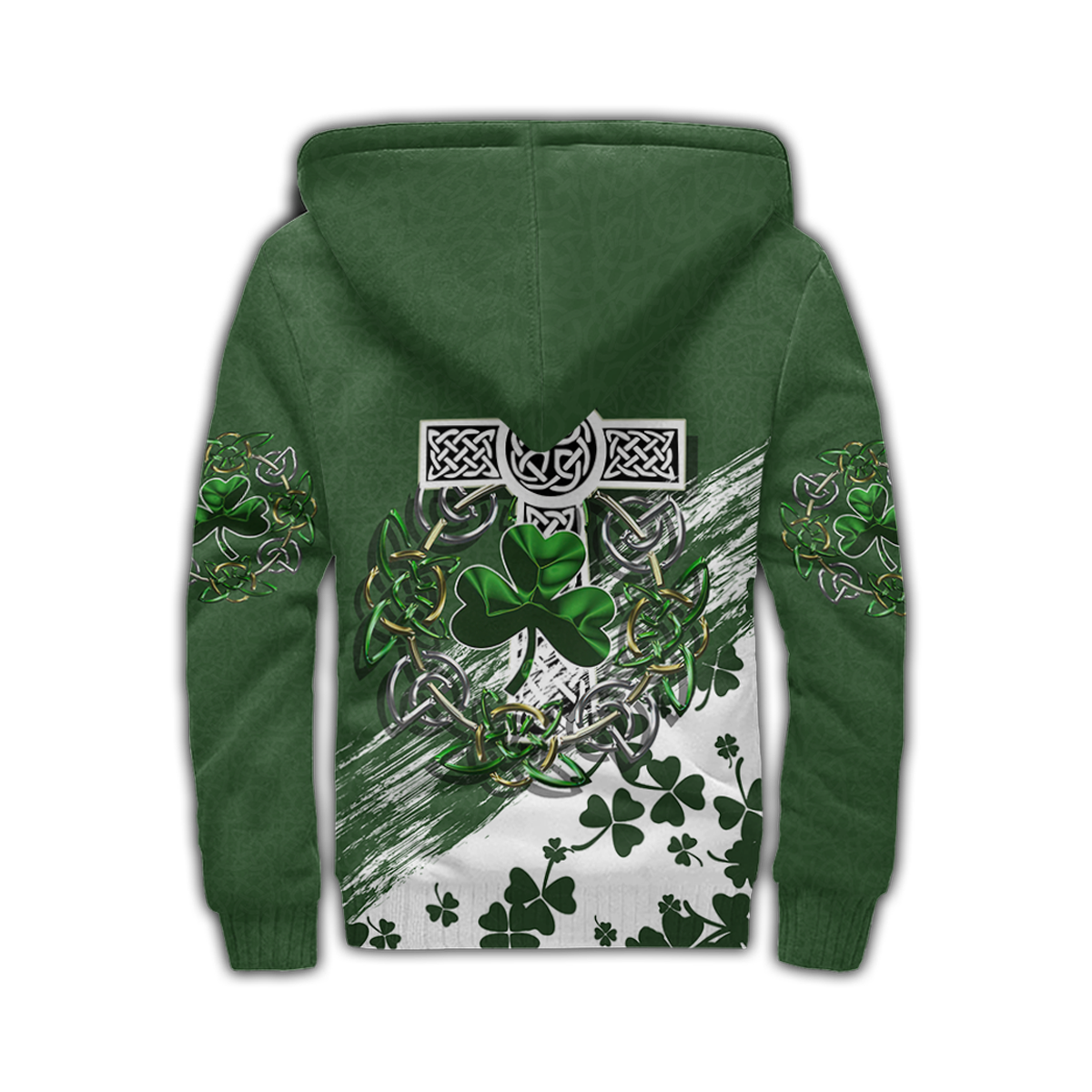 Premium Unisex Hoodie Custom Name Irish St.Patrick Day The Cross And Shamrock ML
