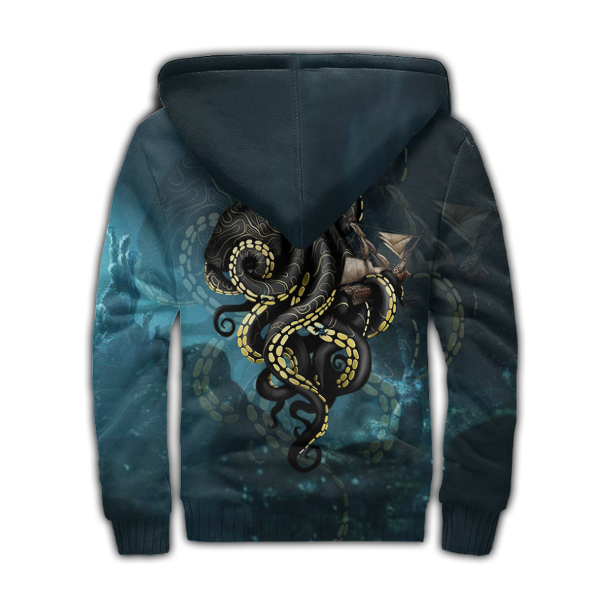 Premium Unisex Hoodie Kraken Octopus King of The Seven Seas IV ML