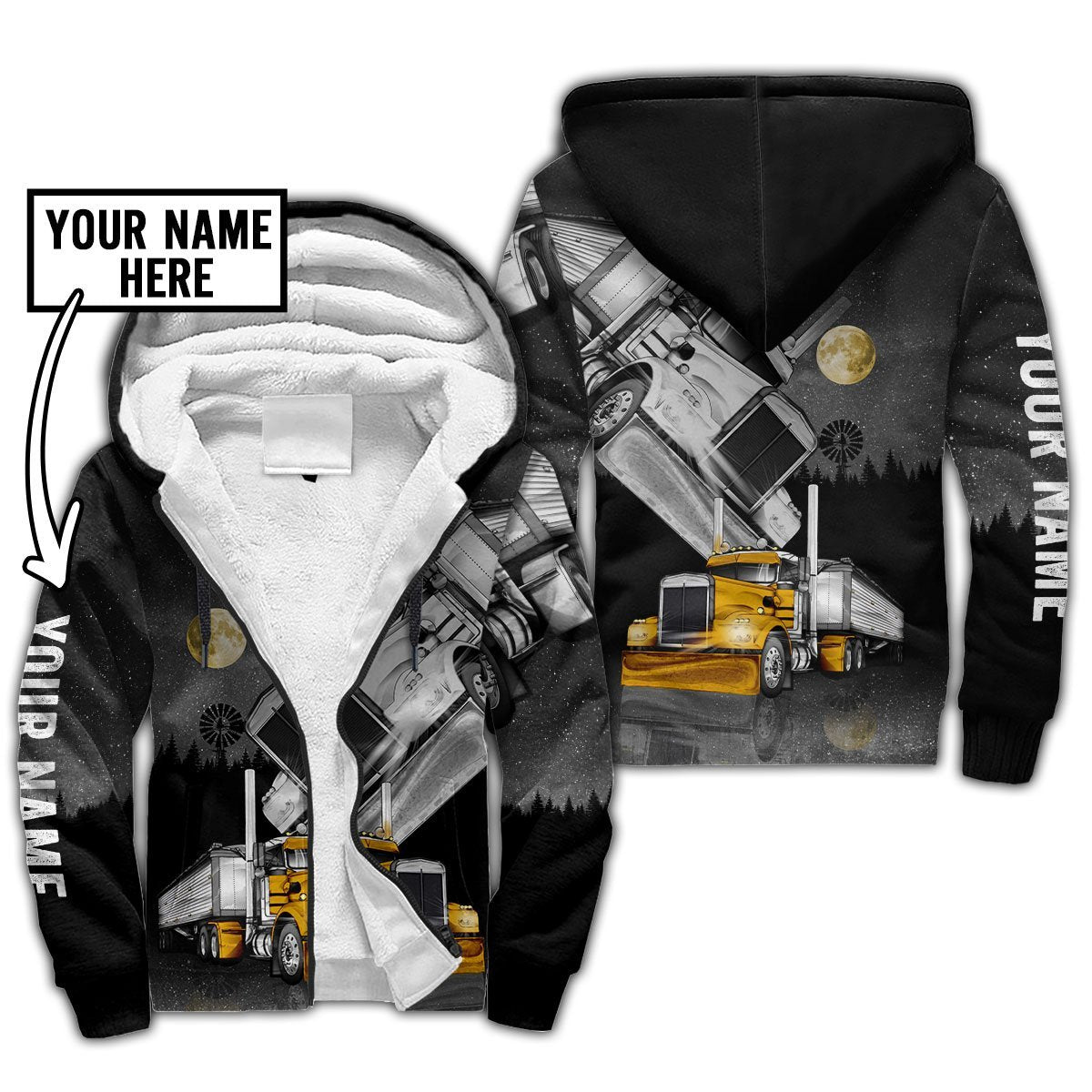 Premium Trucker Personalized Name 3D All Over Printed Unisex Shirts