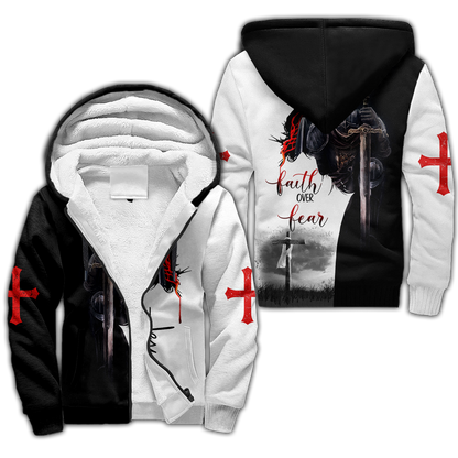 Jesus Christ Faith Over Fear 3D Printed Hoodie, T-Shirt for Men and Women