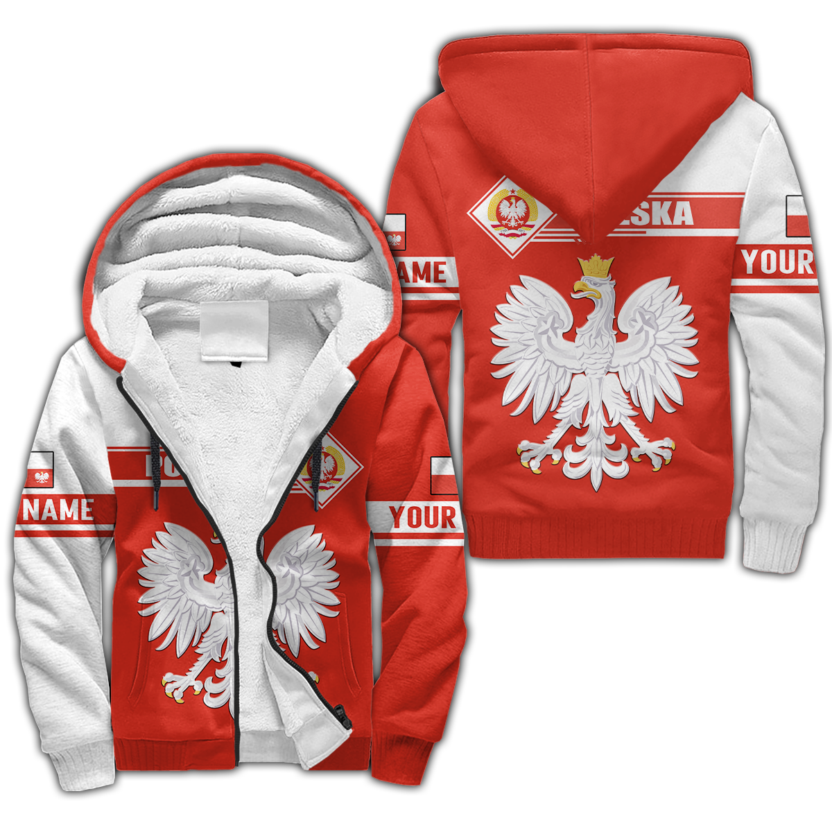 Personalized Polska 3D All Over Printed Unisex Hoodie