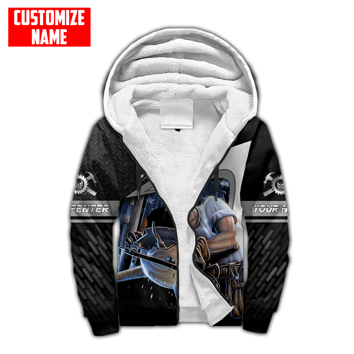 Personalized Name Carpenter 3D All Over Printed Unisex Shirts Metal Pattern Ver6